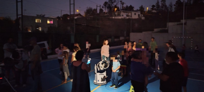 Observación astronómica nocturna CEIP Puntagorda